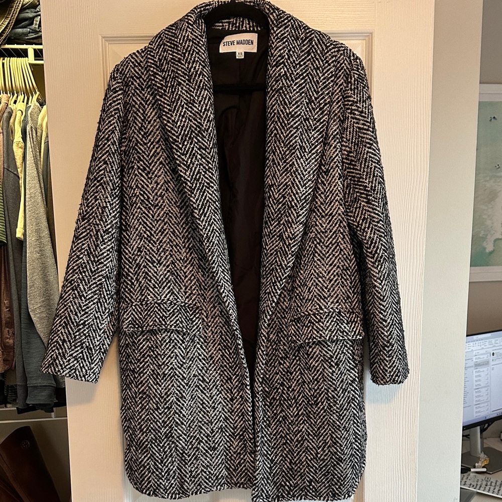 Steve Madden Herringbone Women's Pea Coat